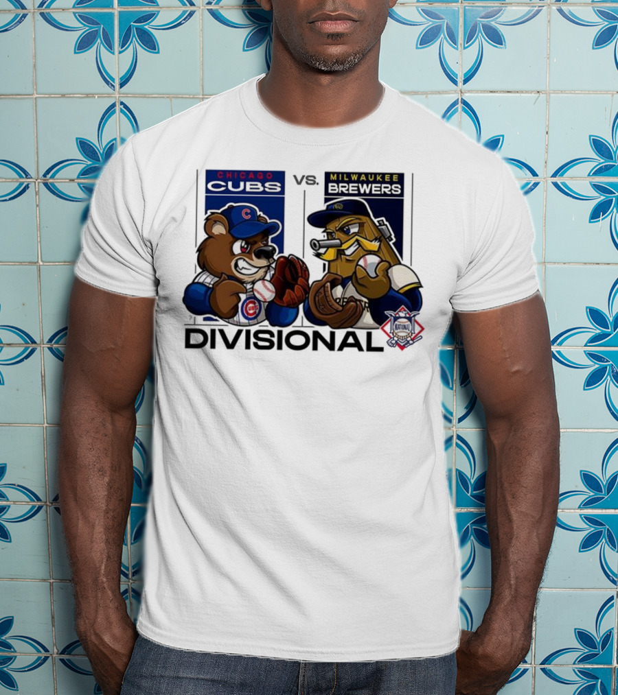 Chicago Cubs Vs Milwaukee Brewers 2025 National League Divisional Series Mascot Showdown T-Shirt