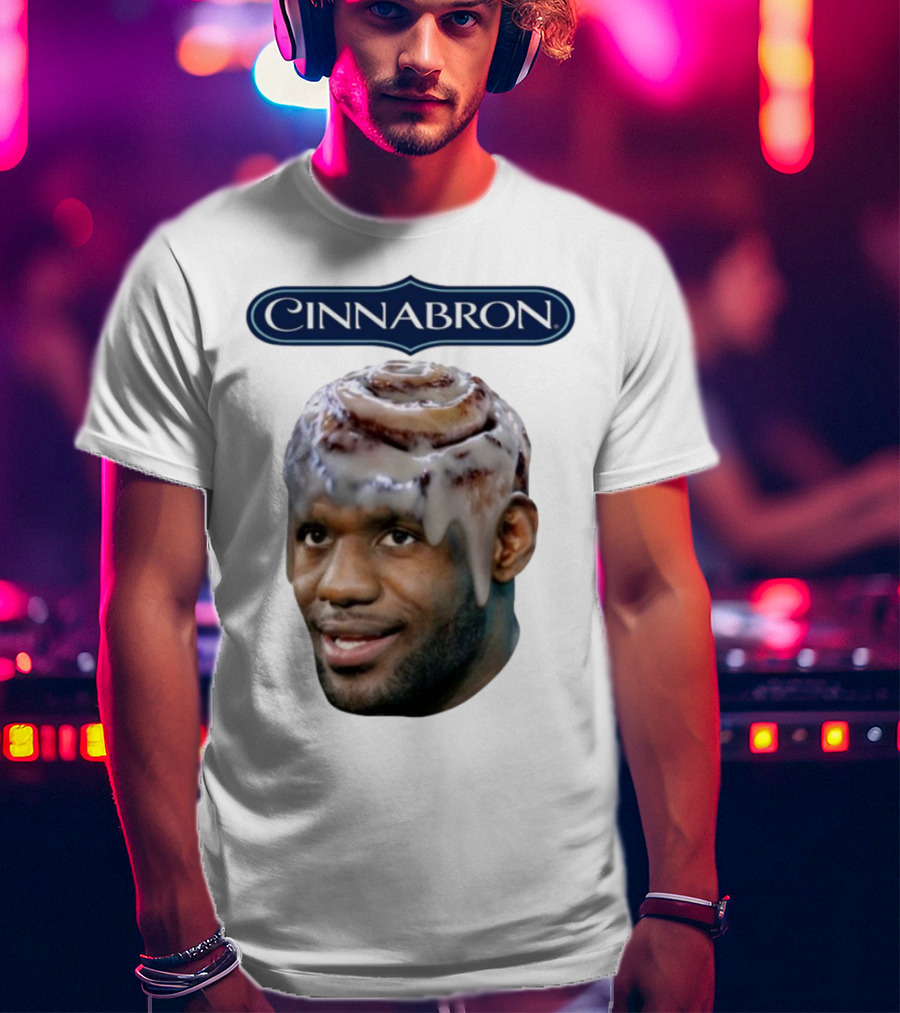 Cinnabron Cinnamon Roll Head Basketball Mashup T-Shirt