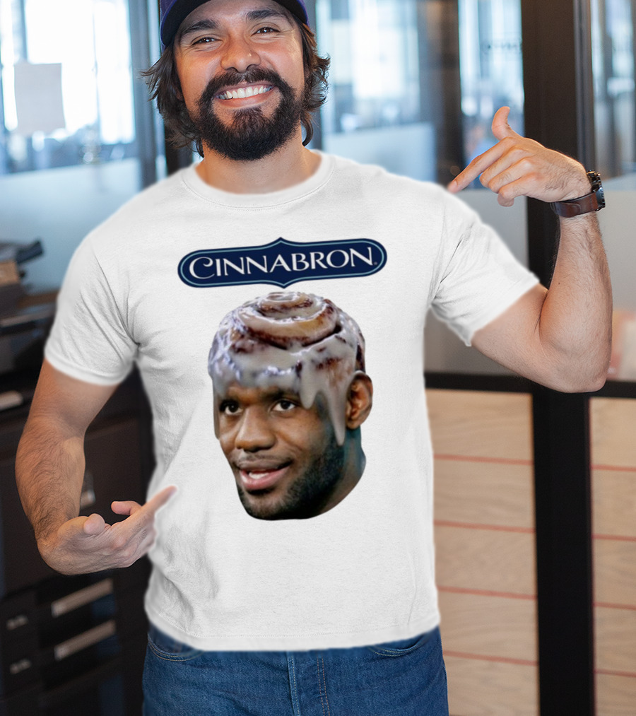 Cinnabron Cinnamon Roll Head Basketball Mashup T-Shirt