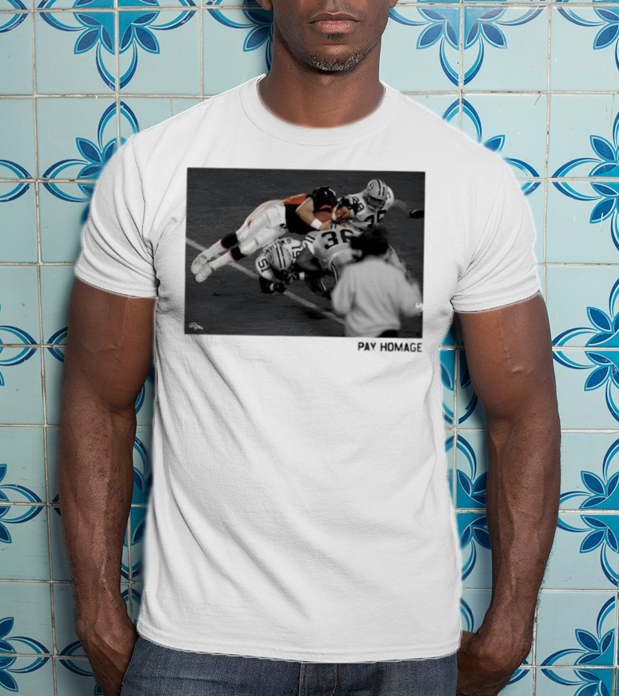 Denver Broncos John Elway Ash Pay Homage Iconic Football Moment T-Shirt
