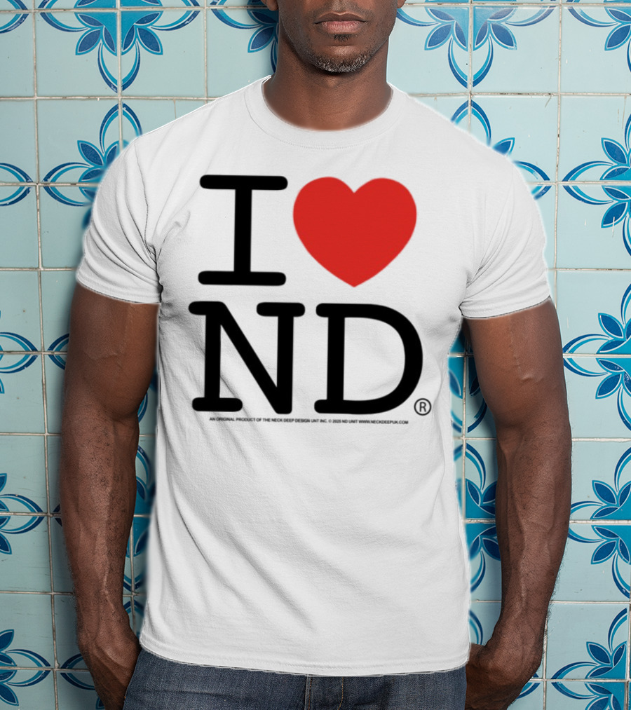 I Heart ND Red Heart Graphic T-Shirt