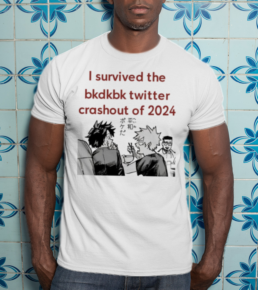 I Survived The Bkdkbk Twitter Crashout Of 2024 Manga Style Duo Scene T-Shirt