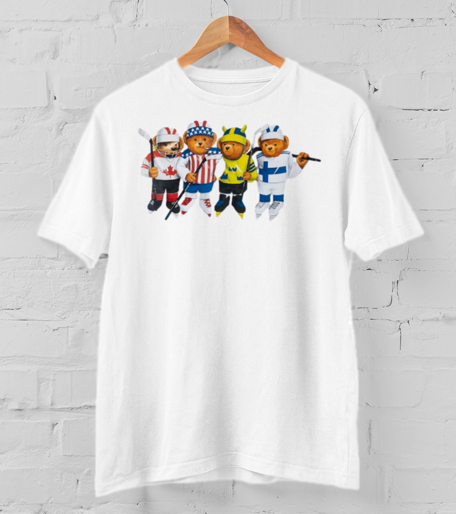 Market X Sherwood Ice Hockey Bears Canada USA Sweden Finland T-Shirt