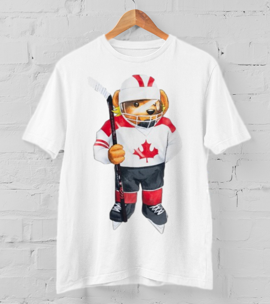 Marketstudios Market X Sherwood Canada Bear Hockey Player T-Shirt