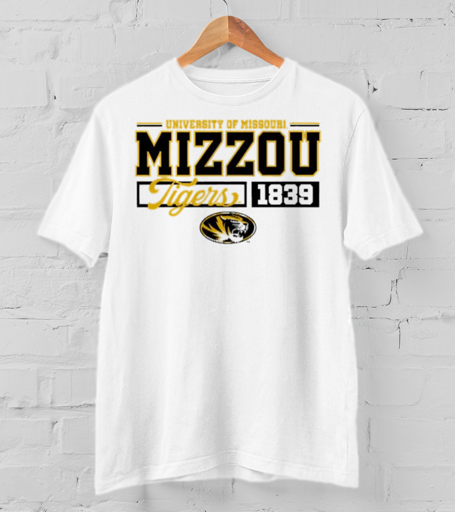 Tigers University Of Missouri Mizzou 1839 Oval Tiger Head T-Shirt
