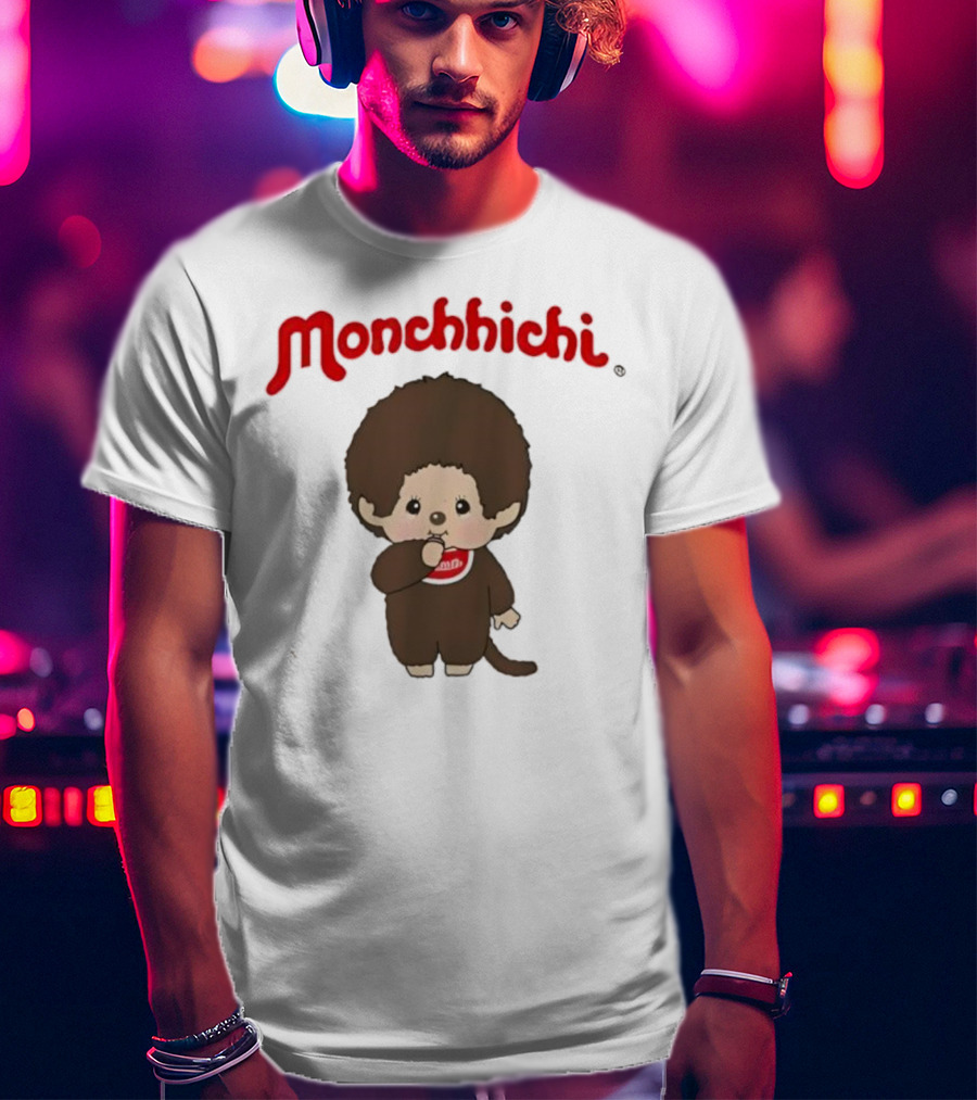 Monchhichi Cute Stance Fluffy Little Guy Character T-Shirt