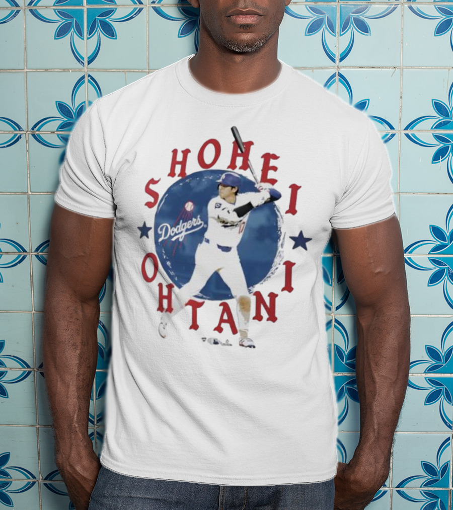 Shohei Ohtani Dodgers Baseball Star Swing Icon T-Shirt