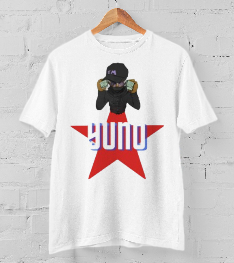 Yuno Holding Money Icon On Red Star T-Shirt