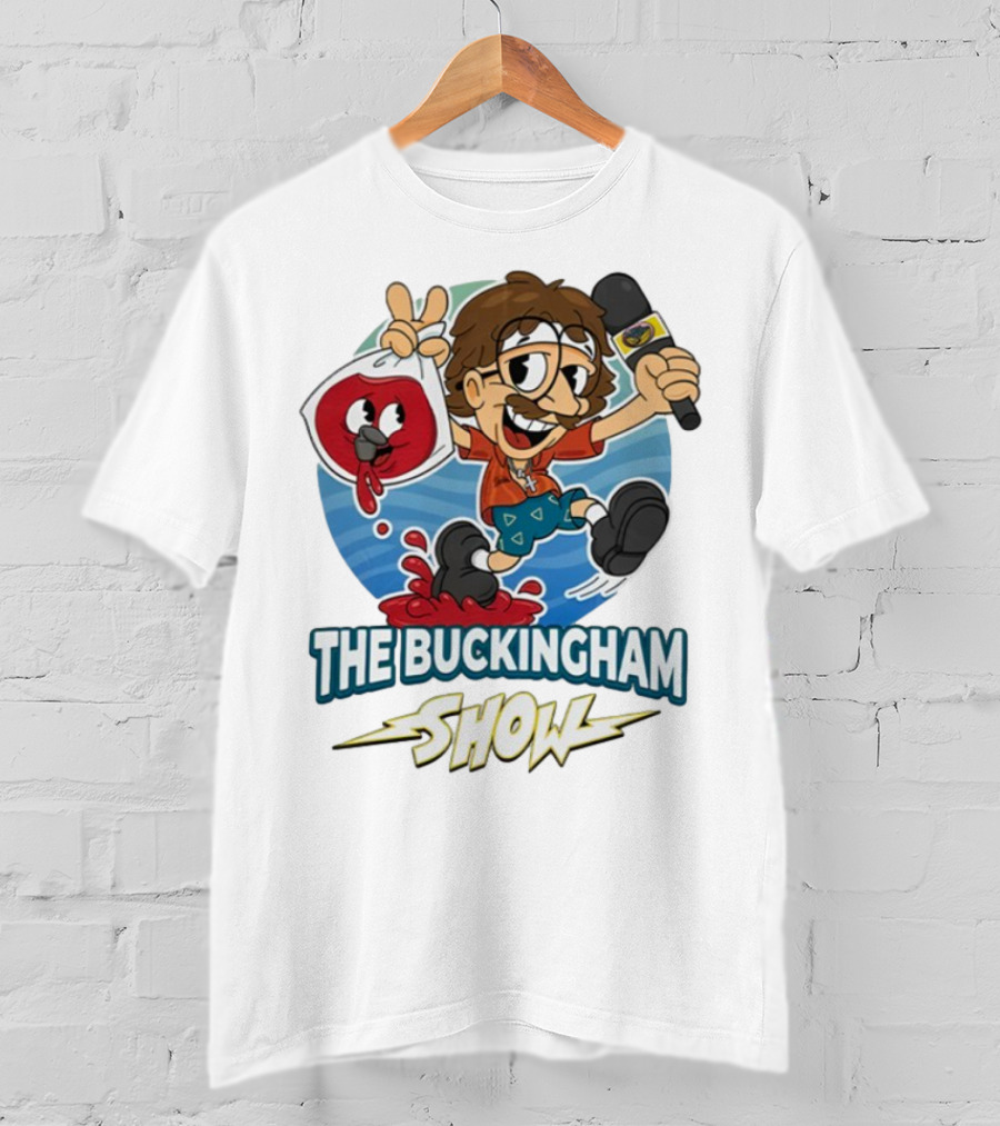 The Buckingham Show Bagged Wine Cartoon Character Fun Adventure T-Shirt