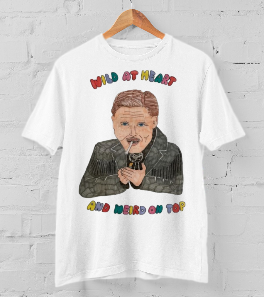 David Lynch Wild At Heart And Weird On Top Smoking Character Illustration T-Shirt