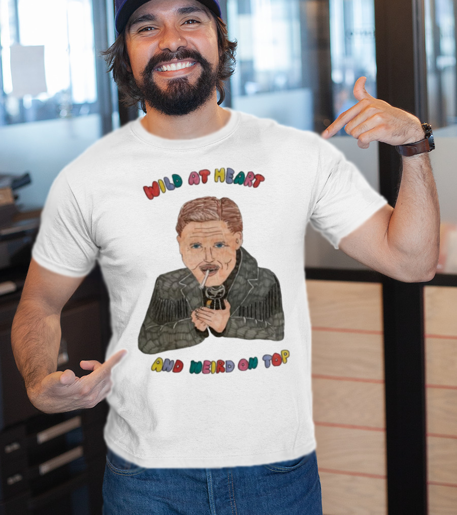 David Lynch Wild At Heart And Weird On Top Smoking Character Illustration T-Shirt
