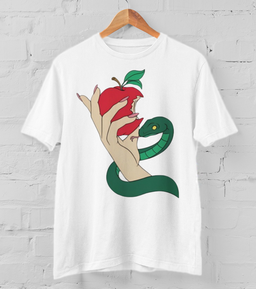 Eve Was Framed Ewf Colorful Snake And Apple T-Shirt