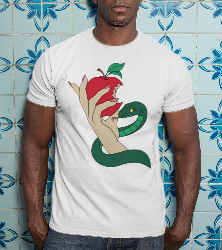 Eve Was Framed Ewf Colorful Snake And Apple T-Shirt