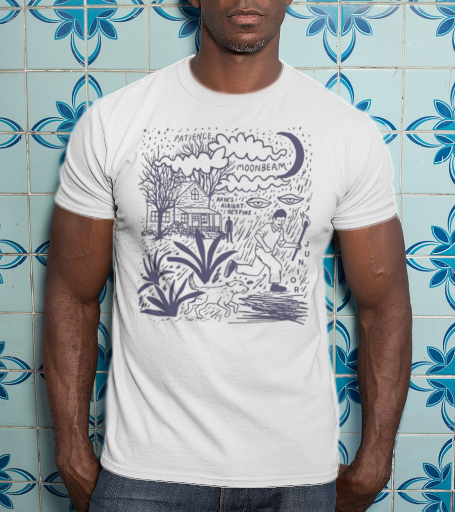 Great Grandpa Patience Moonbeam Jungle Adventure Night Scene T-Shirt