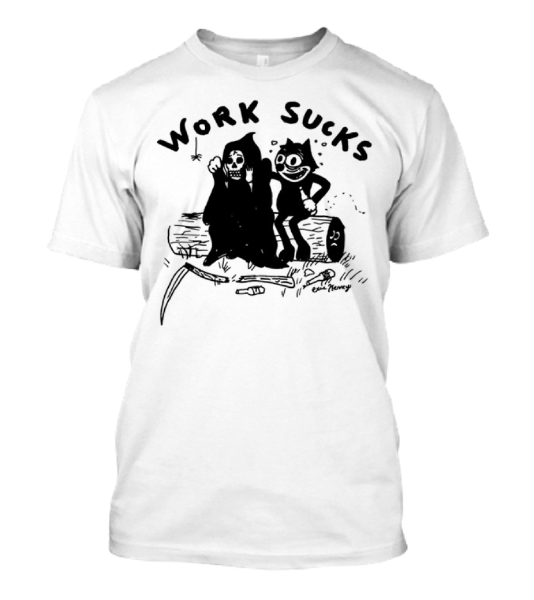 Heavyslime Work Sucks Garfield Monday Blues T-Shirt