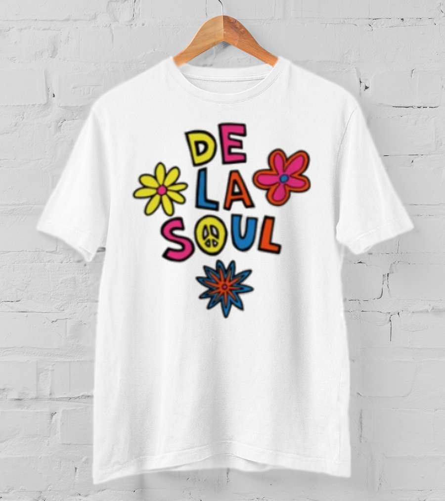 Thank You Dave De La Soul Colorful Flowers Peace Symbol T-Shirt
