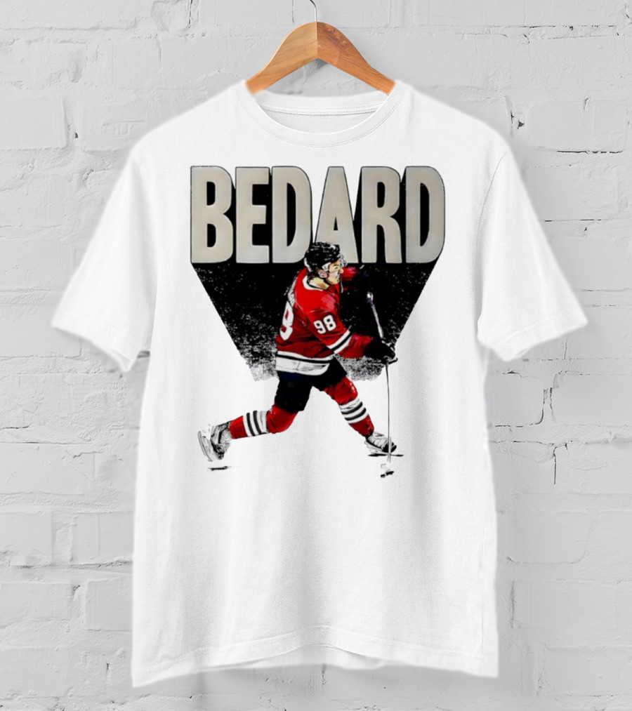 Bedard 98 Chicago Hockey Player Red Jersey T-Shirt