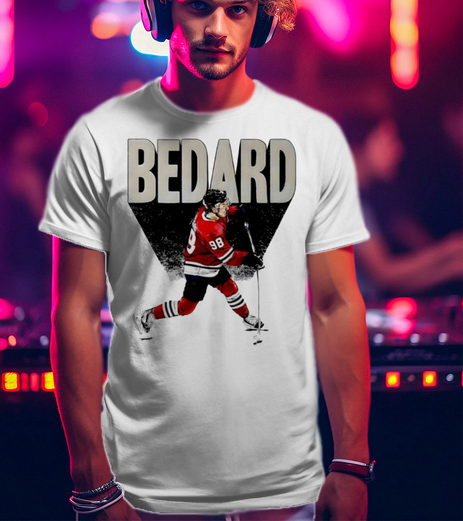 Bedard 98 Chicago Hockey Player Red Jersey T-Shirt