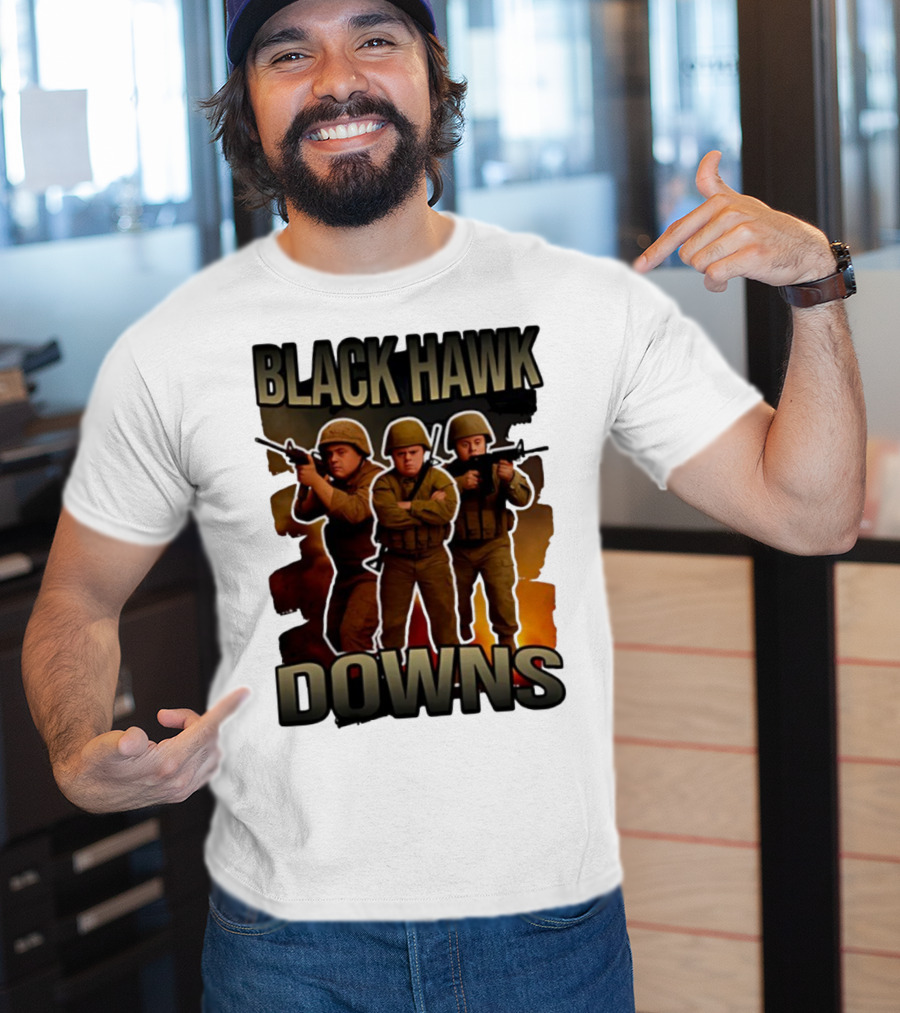 Black Hawk Downs Movie Parody Soldiers T-Shirt