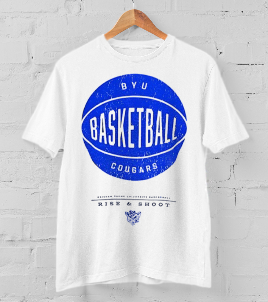 BYU Cougars Rise And Shoot Basketball Brigham Young University T-Shirt