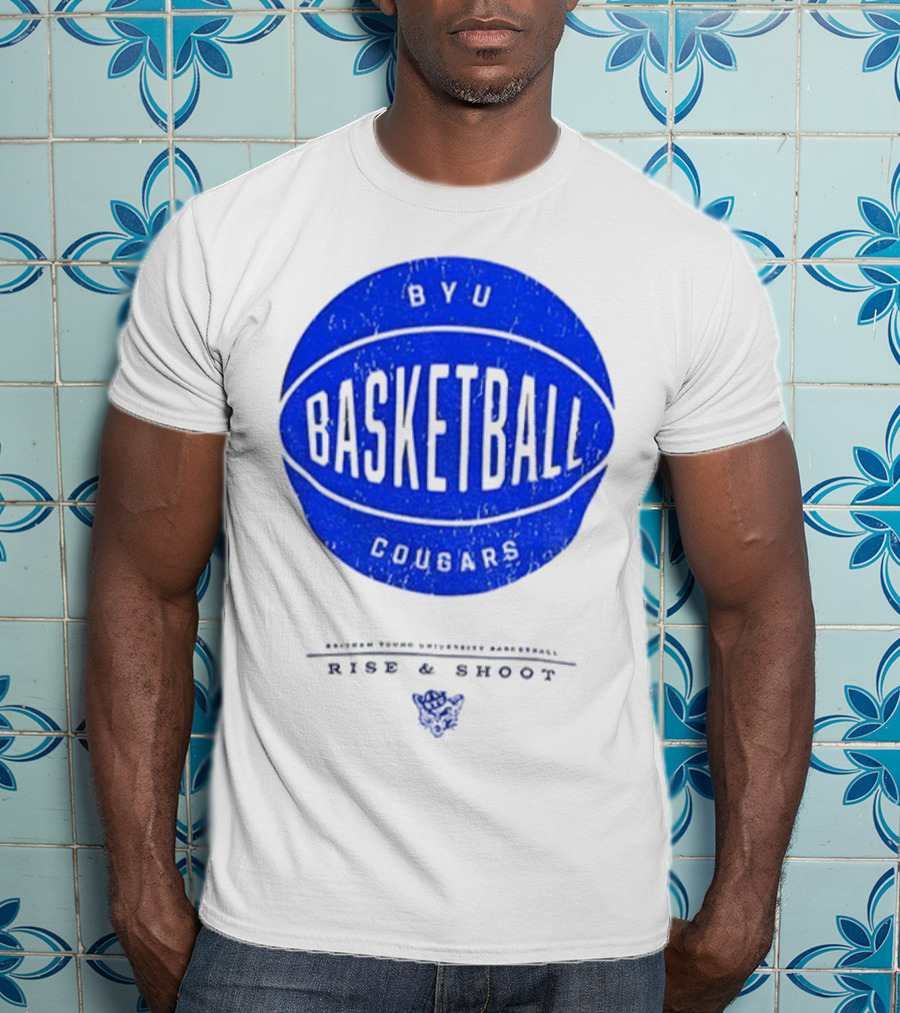 BYU Cougars Rise And Shoot Basketball Brigham Young University T-Shirt