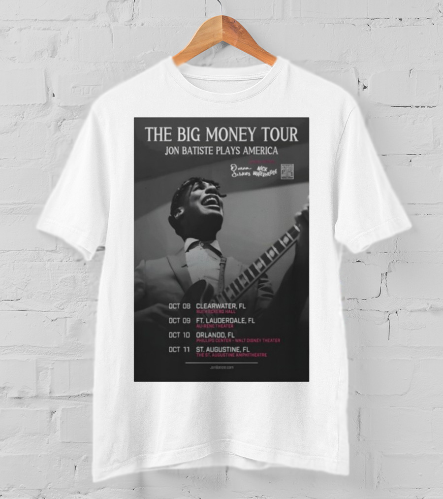 The Big Money Tour Jon Batiste Plays America October 2025 Florida Concert Dates T-Shirt