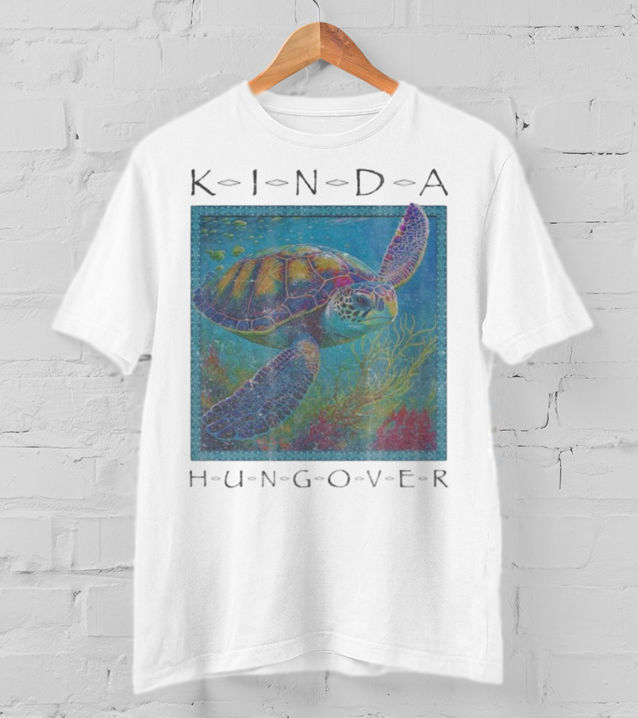 Kinda Hungover Turtle Ocean Scene T-Shirt