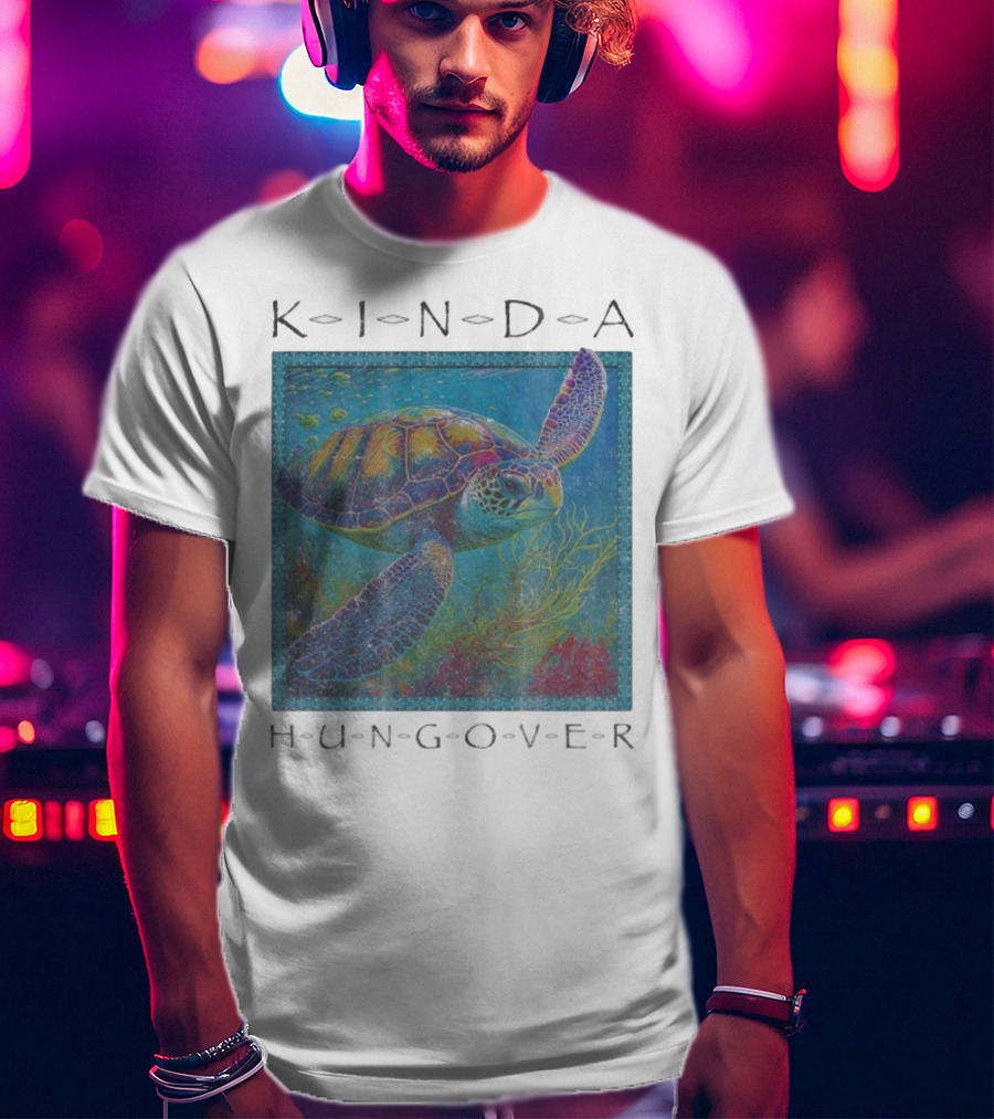 Kinda Hungover Turtle Ocean Scene T-Shirt