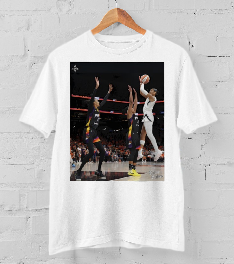 Las Vegas Aces Hang It In The Louvre Basketball Action Shot T-Shirt