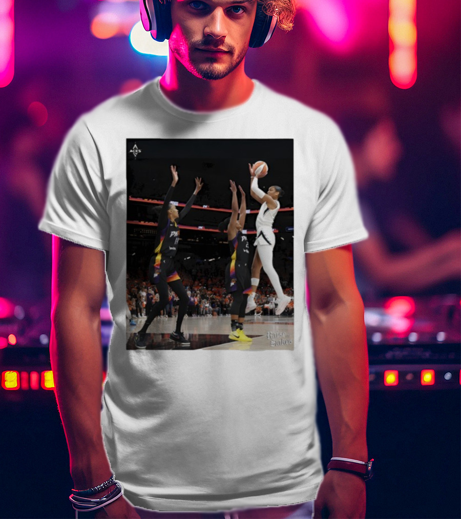 Las Vegas Aces Hang It In The Louvre Basketball Action Shot T-Shirt