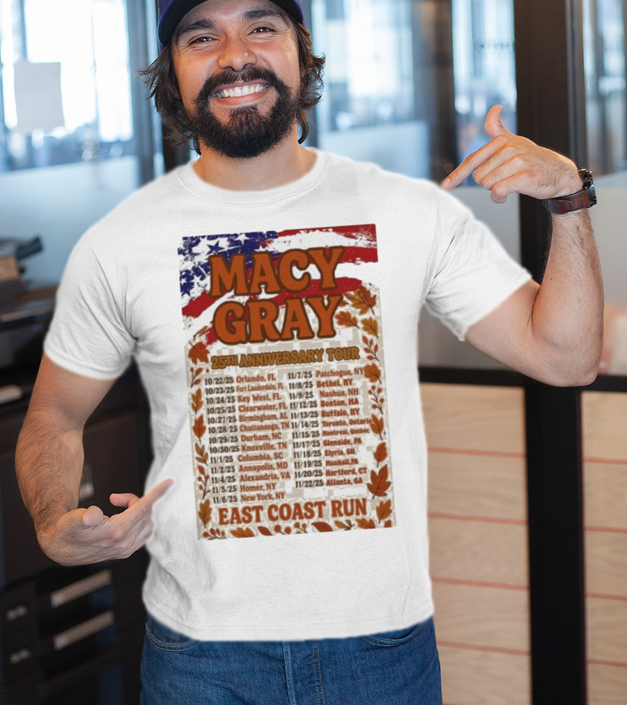 Macy Gray 25th Anniversary Tour 2025 East Coast Run Dates T-Shirt
