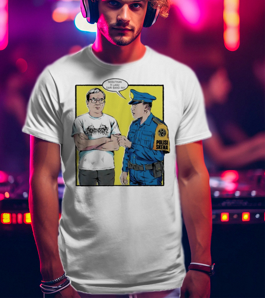 Polisi Skena Sebutkan 3 Lagu Dari Band Ini Meme Comic Interaction T-Shirt