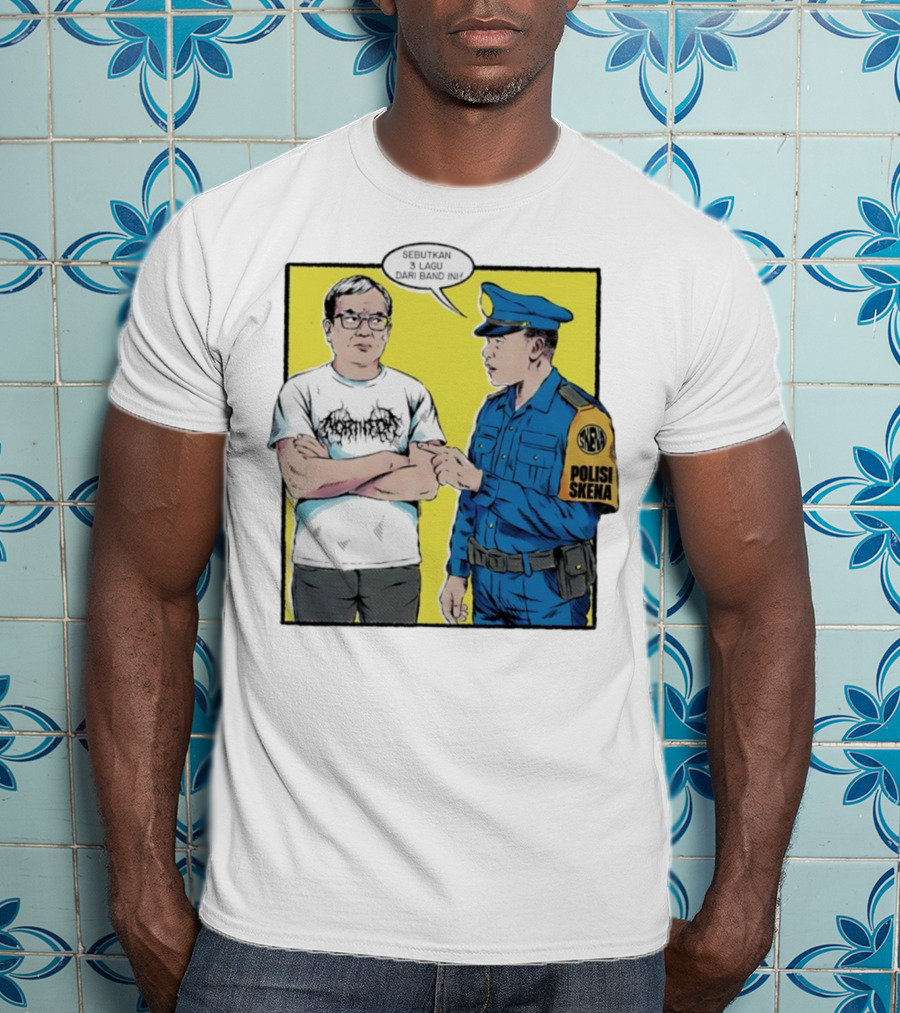 Polisi Skena Sebutkan 3 Lagu Dari Band Ini Meme Comic Interaction T-Shirt