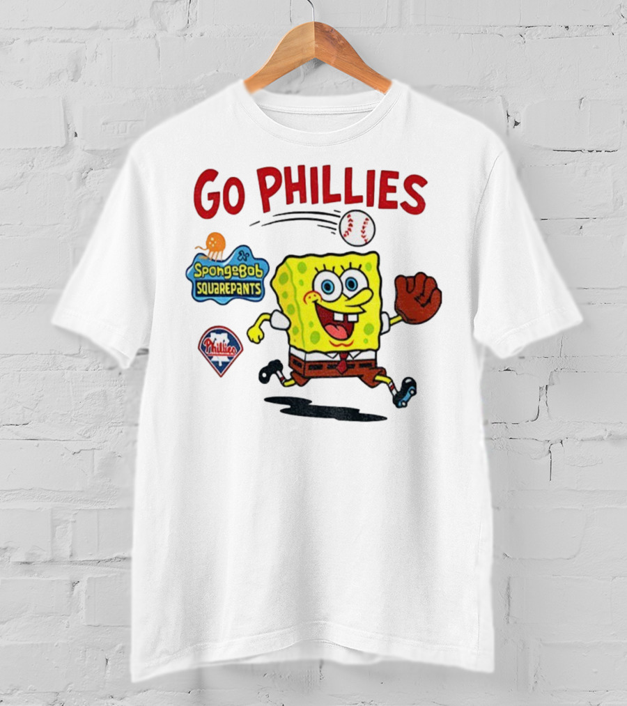 Go Phillies Spongebob Squarepants Philadelphia MLB Baseball 2025 T-Shirt