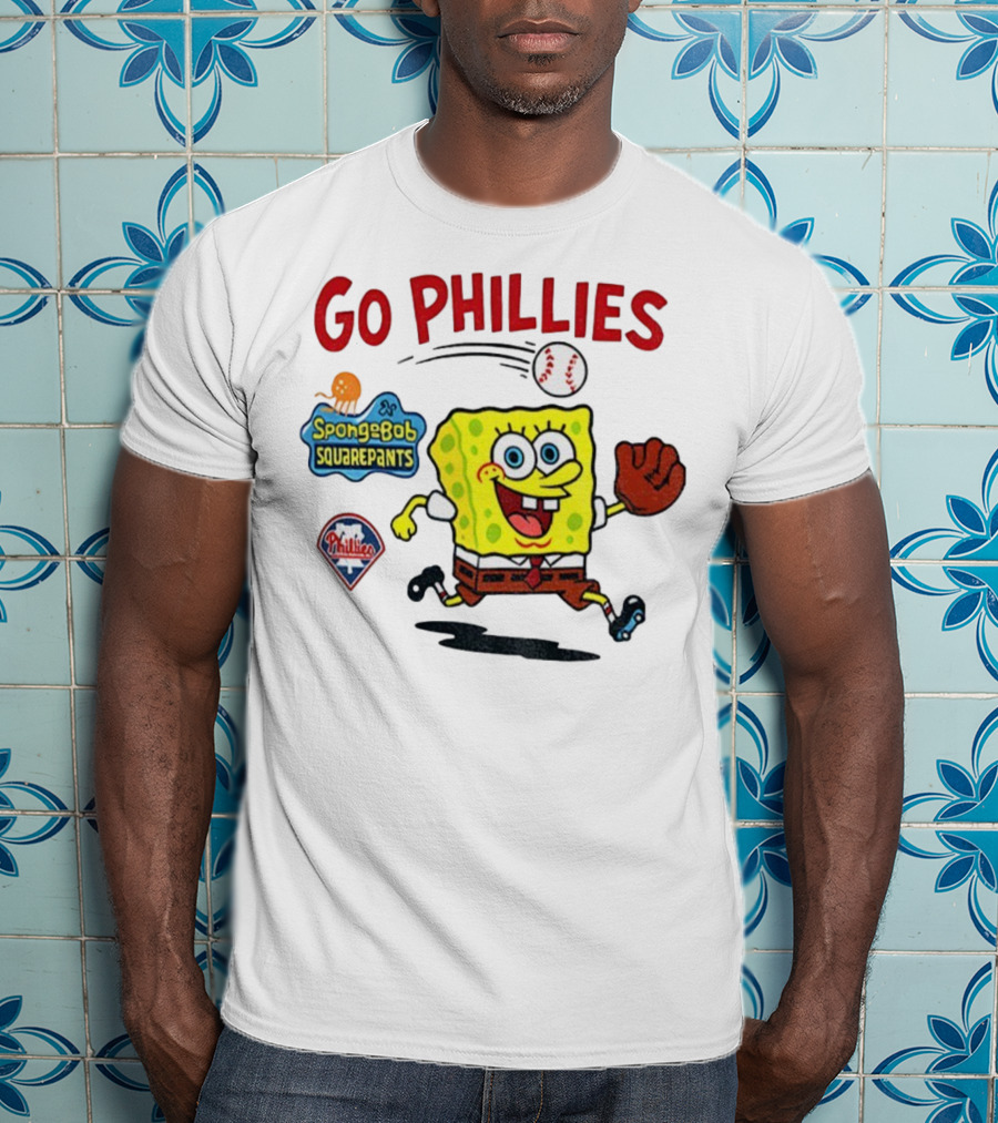 Go Phillies Spongebob Squarepants Philadelphia MLB Baseball 2025 T-Shirt