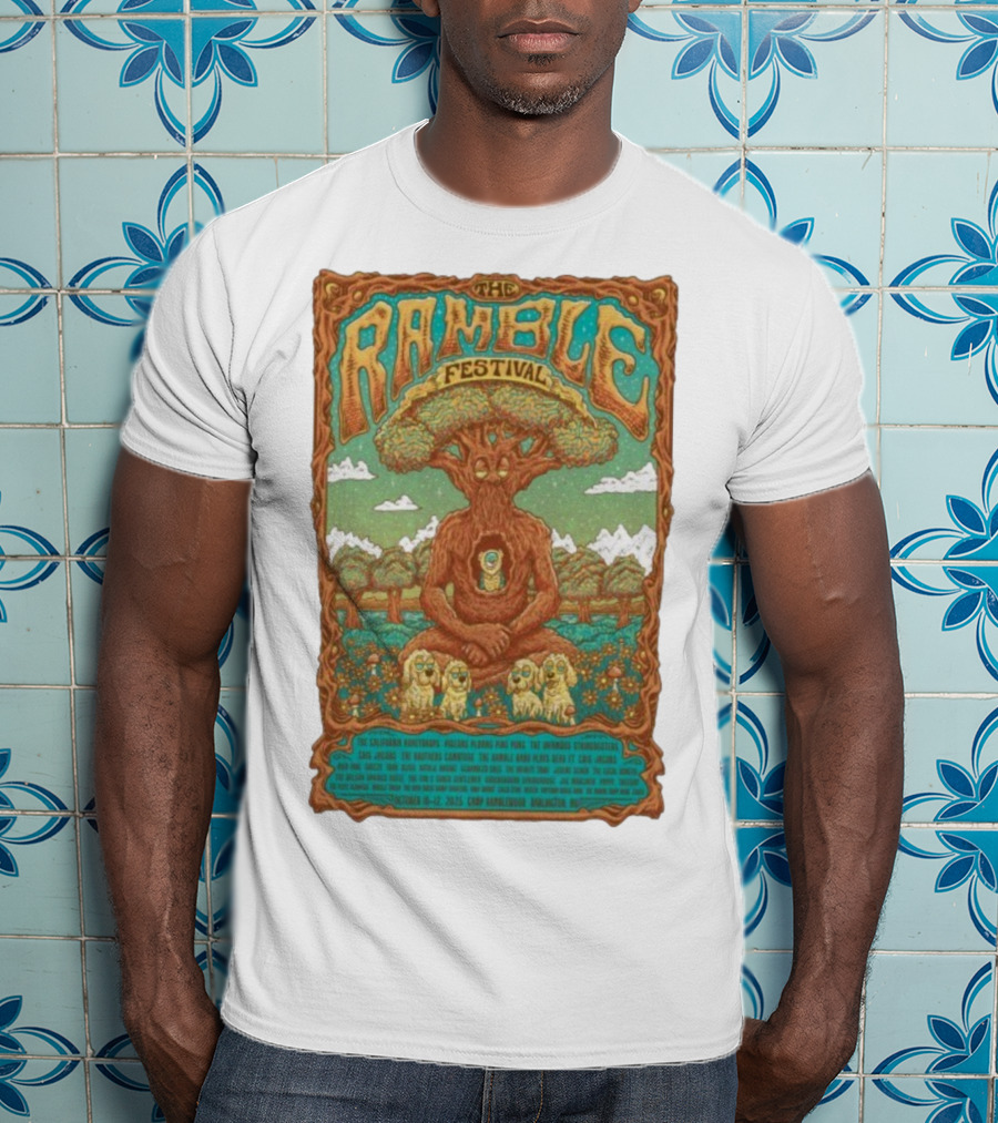 The Ramble Festival 2025 Camp Ramblewood October 10-12 Tree Creature And Owls T-Shirt