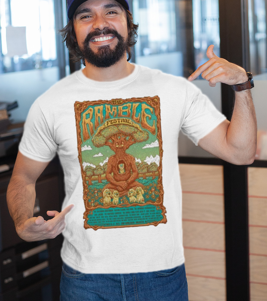 The Ramble Festival 2025 Camp Ramblewood October 10-12 Tree Creature And Owls T-Shirt