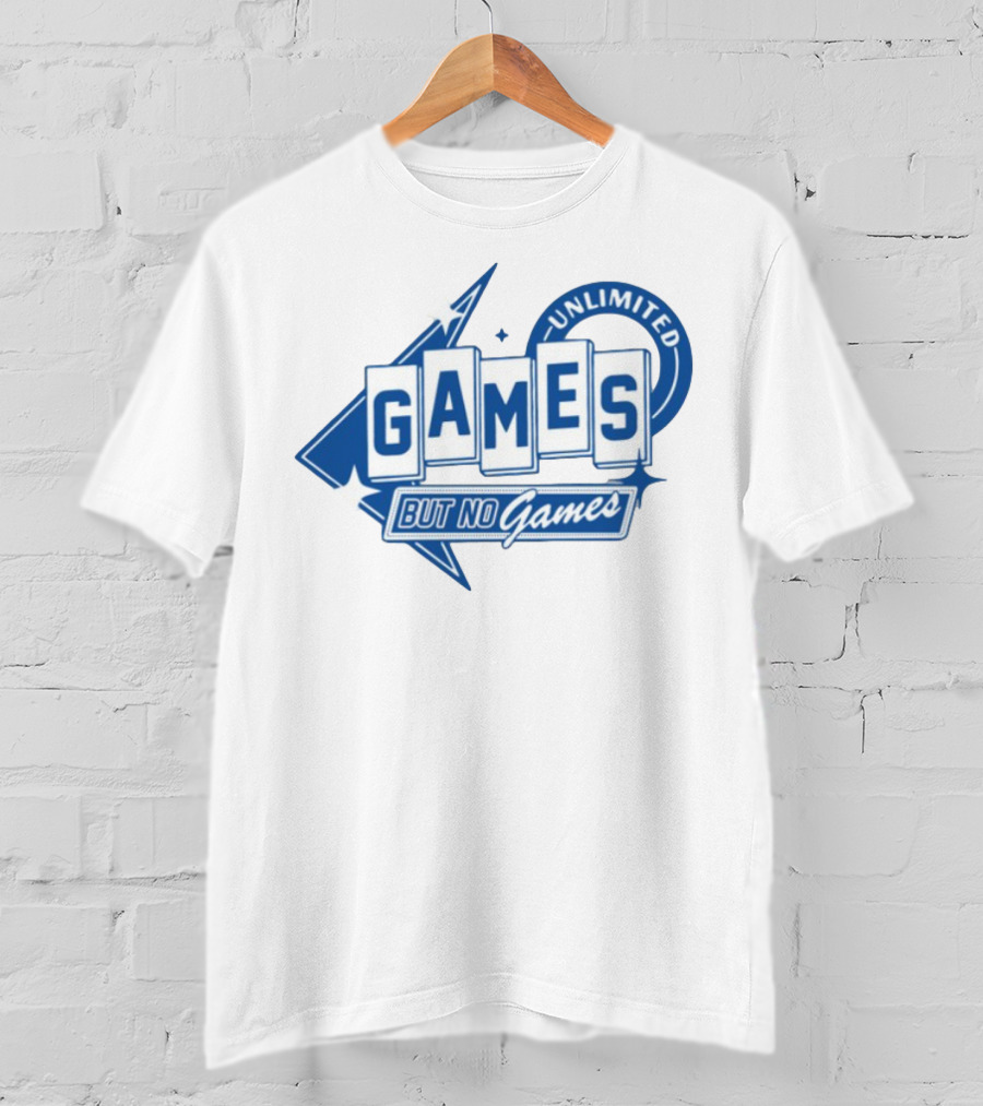 Unlimited Games But No Games Retro Style Gaming Aesthetic T-Shirt