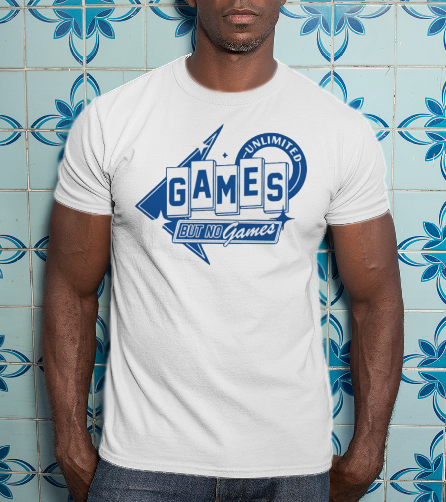 Unlimited Games But No Games Retro Style Gaming Aesthetic T-Shirt