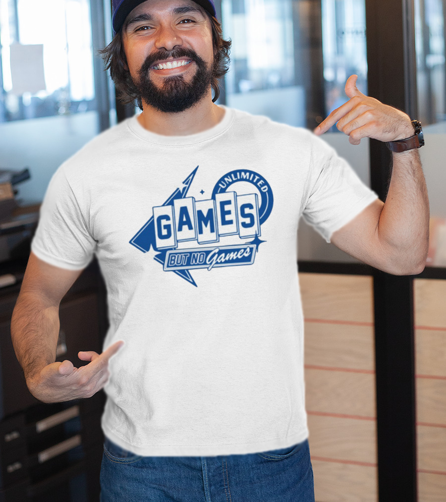 Unlimited Games But No Games Retro Style Gaming Aesthetic T-Shirt