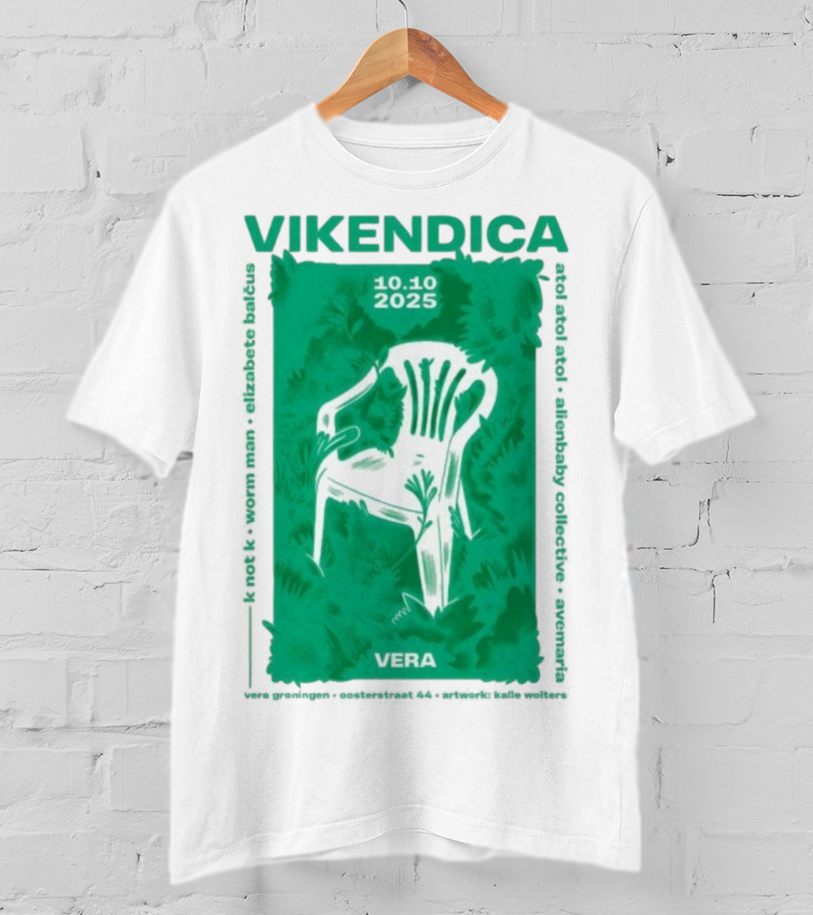 Vikendica 10.10.2025 Vera Chair Illustration In Greenery T-Shirt