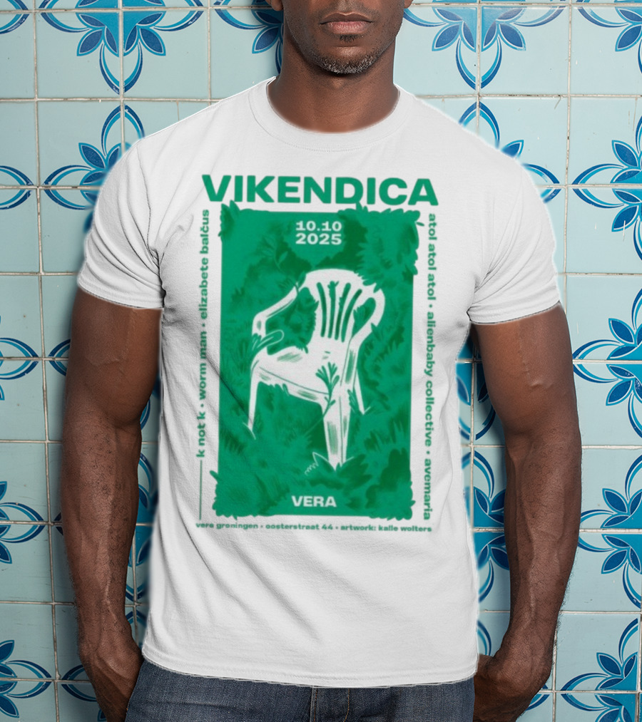 Vikendica 10.10.2025 Vera Chair Illustration In Greenery T-Shirt