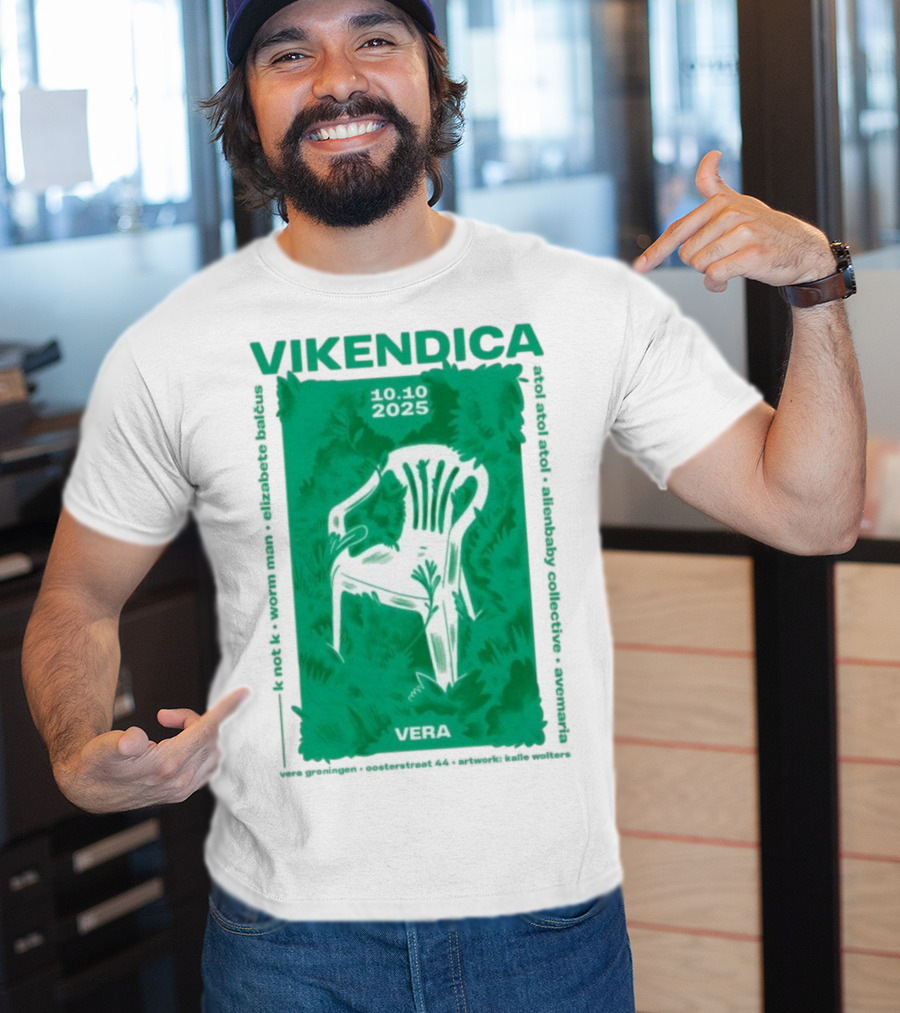 Vikendica 10.10.2025 Vera Chair Illustration In Greenery T-Shirt