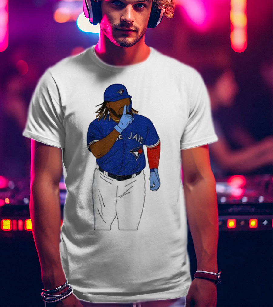 Vladimir Guerrero Jr Shhh Gesture Toronto Blue Jays Player Iconic Pose T-Shirt