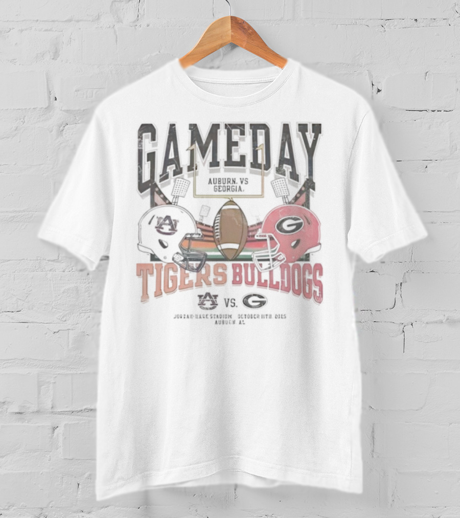 Gameday Auburn Tigers Vs Georgia Bulldogs Jordan-Hare Stadium September 27 2025 T-Shirt