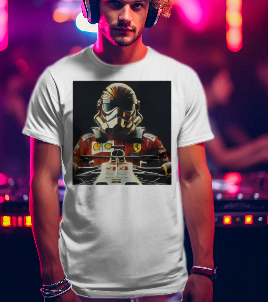 George Lucas Stormtrooper Formula 1 Ferrari Shell Petronas Mercedes Racing 44 T-Shirt
