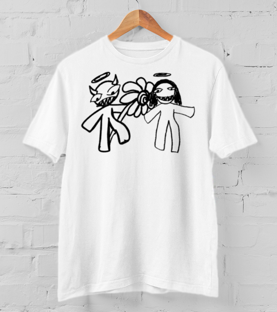 I Believe In You Angel And Devil Drawing T-Shirt
