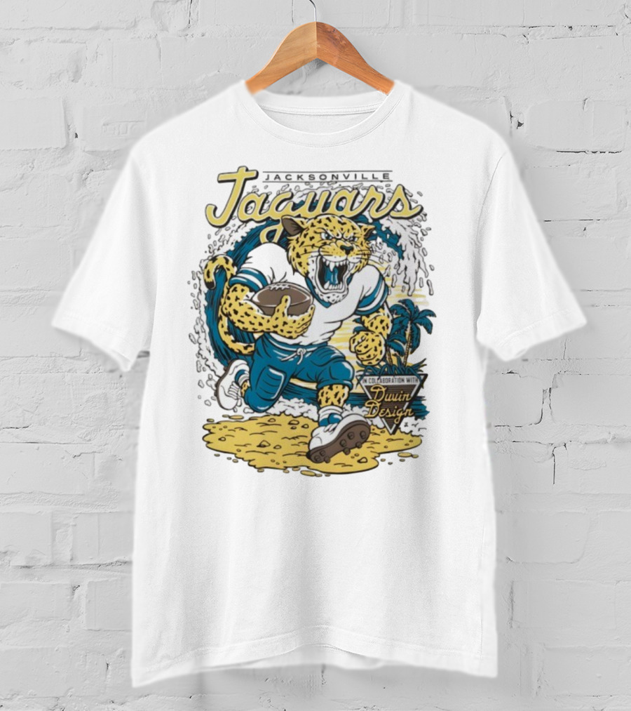 Jacksonville Jaguars Duvin Collaboration NFL Football T-Shirt