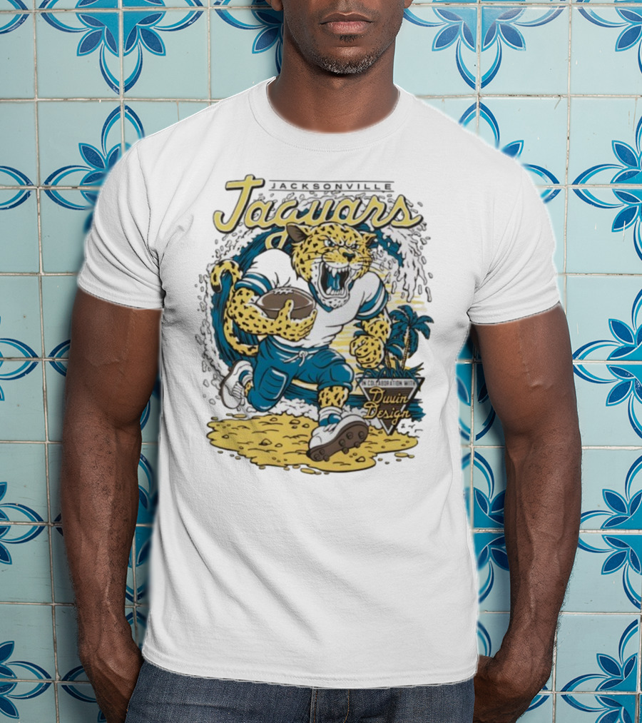 Jacksonville Jaguars Duvin Collaboration NFL Football T-Shirt