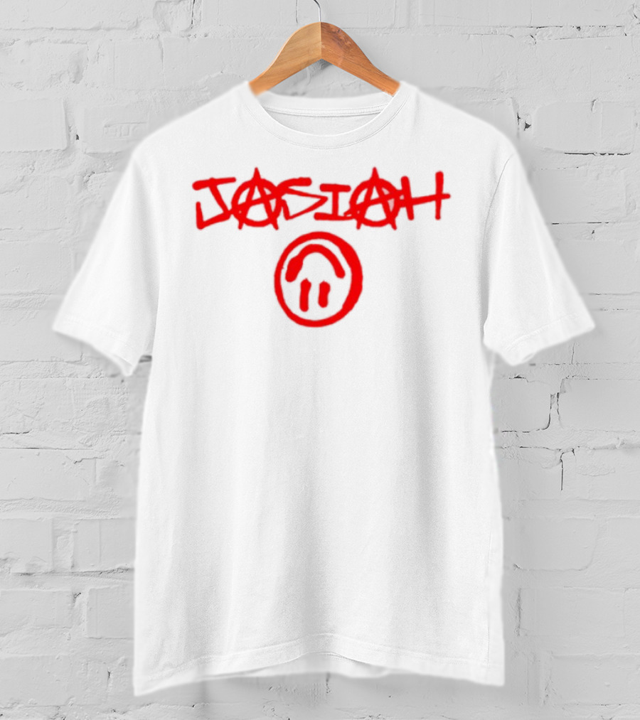 Jasiah Classic With Graffiti Style And Smiley Face T-Shirt